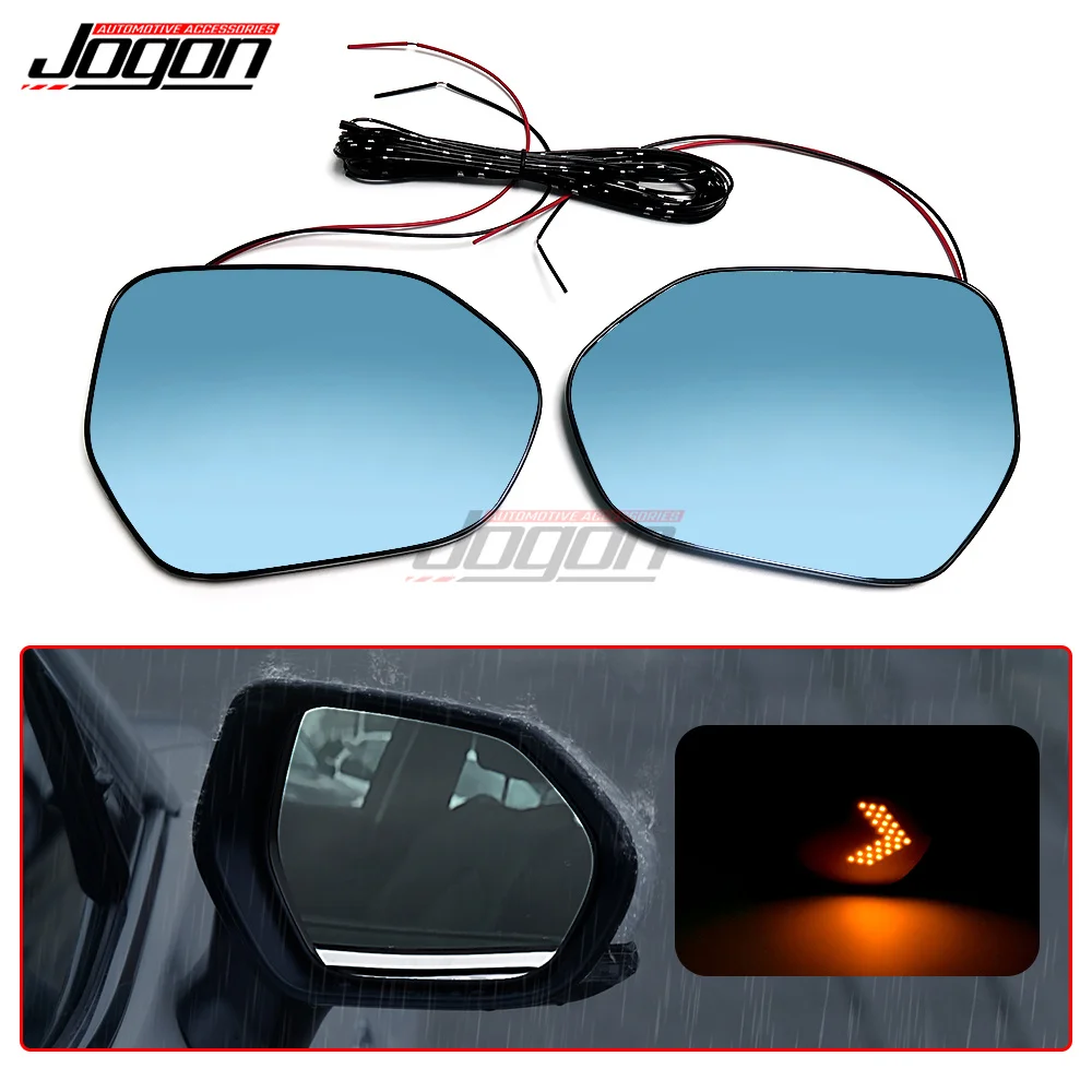 

2Pcs Side Rearview Mirror Blue Glass Heated Lens LED Indicator For Toyota Camry XV70 CHR AX10/AX50 2018-2021 Passenger Side