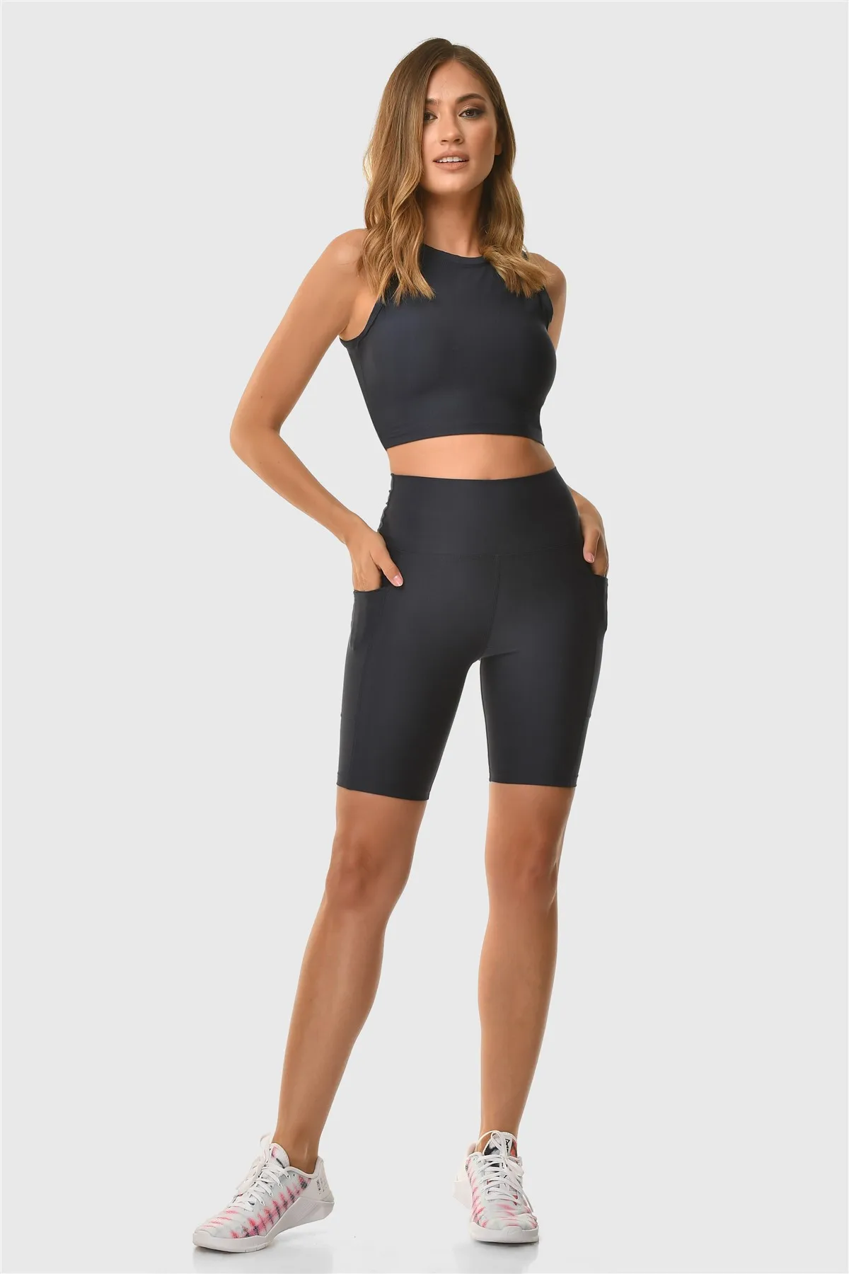 Superstacy With Laptop Pocket Navy Blue Sport Leggings