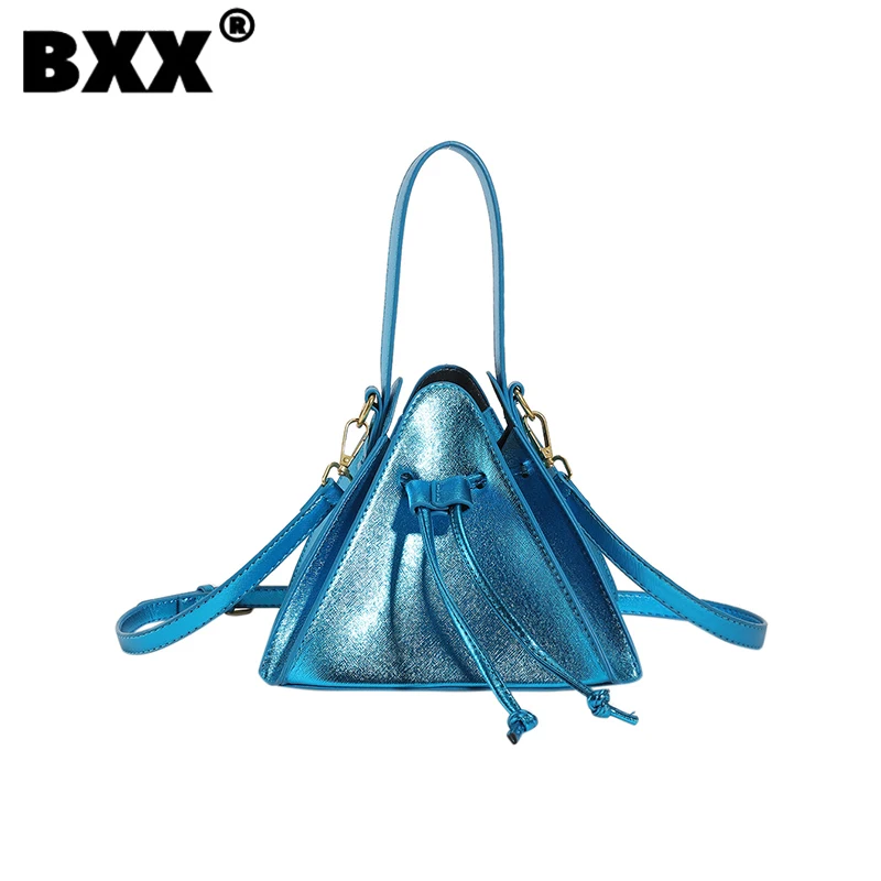 

[BXX] Niche Design Triangle Bags For Women Solid Color Versatile Casual Shoulder Handbag Female 2023 New Trend Autumn 8CY608