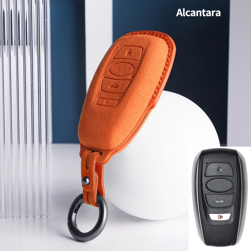 

Чехол для автомобильного ключа, оболочка для Subaru BRZ Legacy SIT Forester Crosstrek, удаленный замшевый защитный чехол для ключей, аксессуары 2020 2021