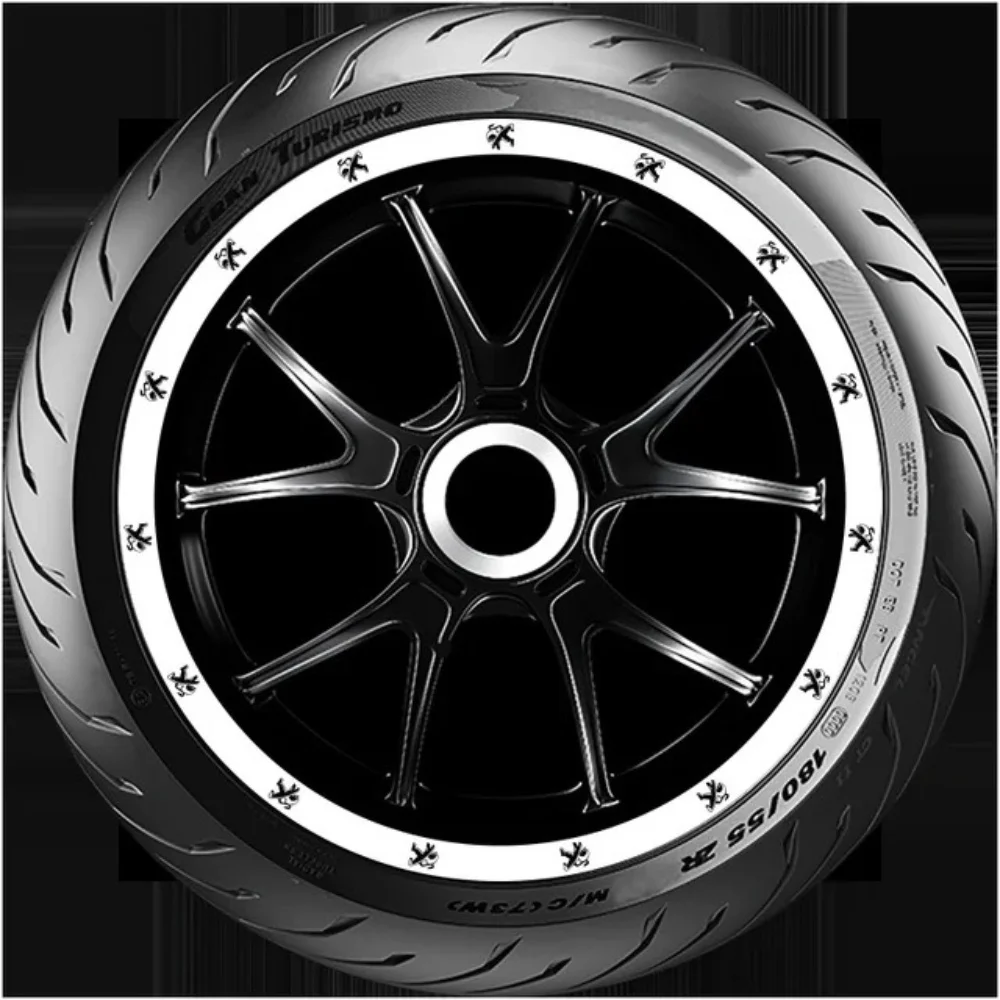 Наклейка на ступицу колеса мотоцикла светоотражающая декоративная наклейка для