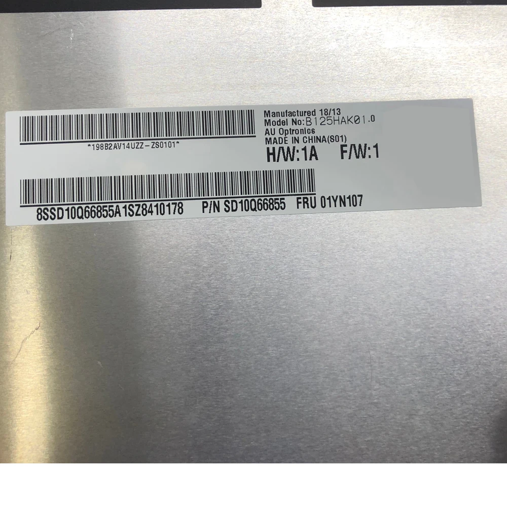 FRU 01YN107 B125HAK01.0 01YN108 R125NWF4 R2 12 5 дюймов 1920X1080IPS FHD 40 контактов 300 кд/м2 сенсорный ЖК-экран