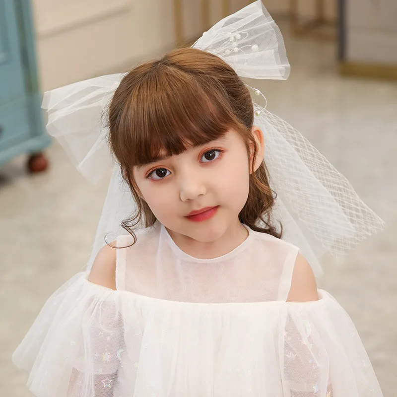 Детские заколки для волос с белым бантом свадьбы подружек невесты бант девочек