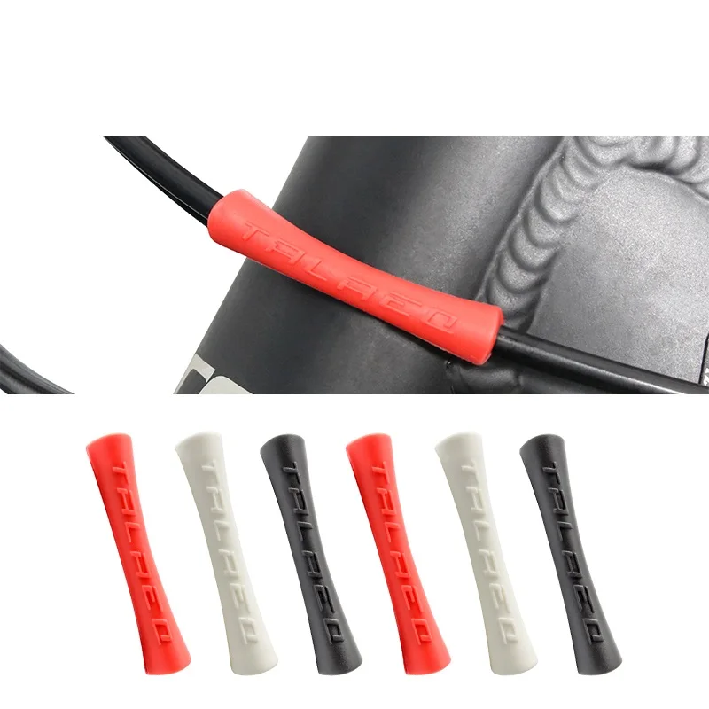 

5 Pcs Bike Brake Shift Line Cable Protective Sleeve Bicycle Frame Paintrubber Protector Cover