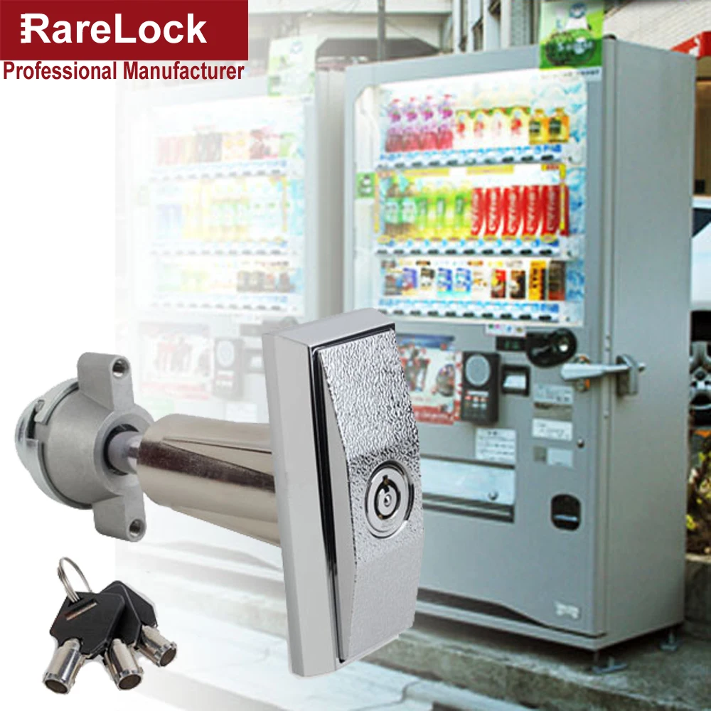 

T Handle Vending Machine Lock with 3 Tubular Keys for Bussiness Equipment Train Plane Electrical Cabinet Rarelock G1