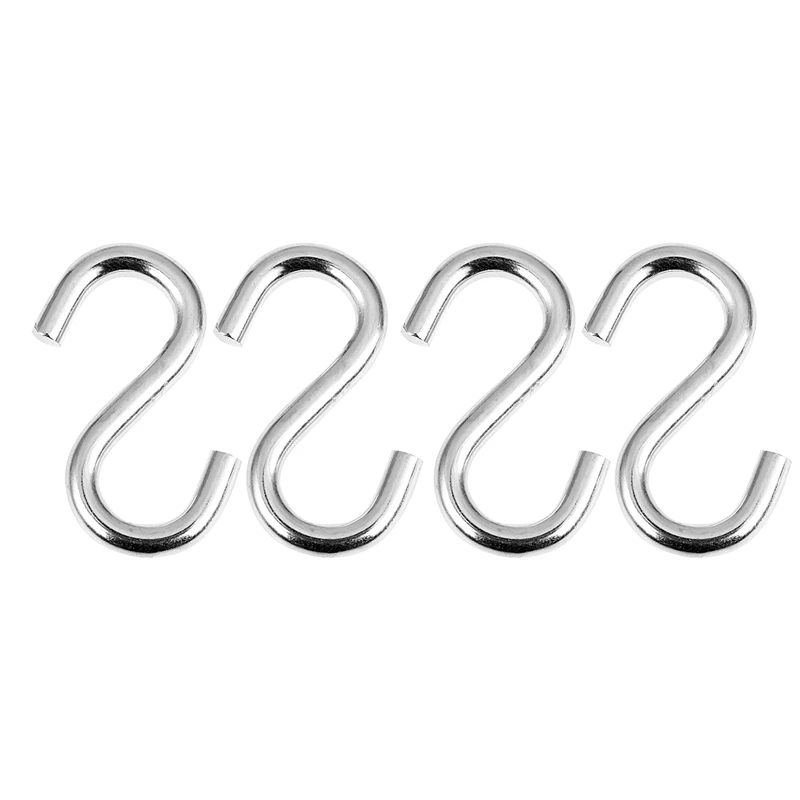 

AT35 4-Pack Heavy Duty S Shaped Hooks Galvanized Utility Hooks, 1-3/4 Inches Long
