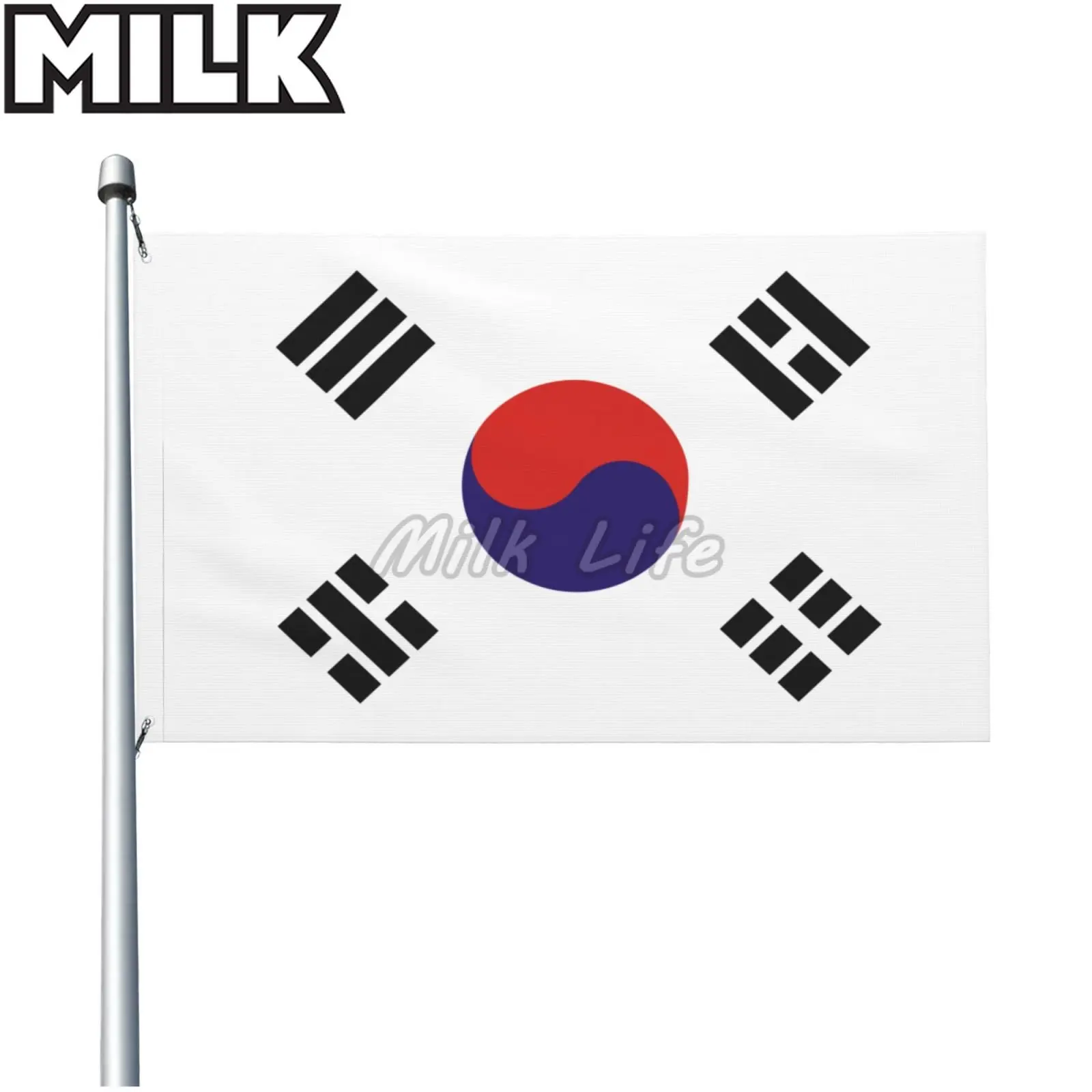 

Double-sided Korea National Flag with Grommet Indoor and Outdoor Banner Flag for Garage Home Room Bar Pub Decor