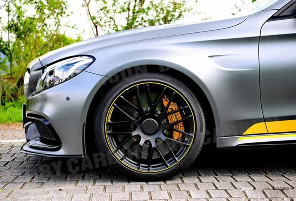 Передний бампер из АБС-пластика с эффектом углеродного волокна спойлер на