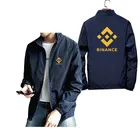 Куртка Binance Мужская на молнии, модная ветровка с длинным рукавом, куртка оверсайз в стиле Харадзюку, весна-осень