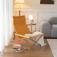 nordic design ins deck chair foldable japan style vintage chair livingroom bedroom reading wooden canvas stool