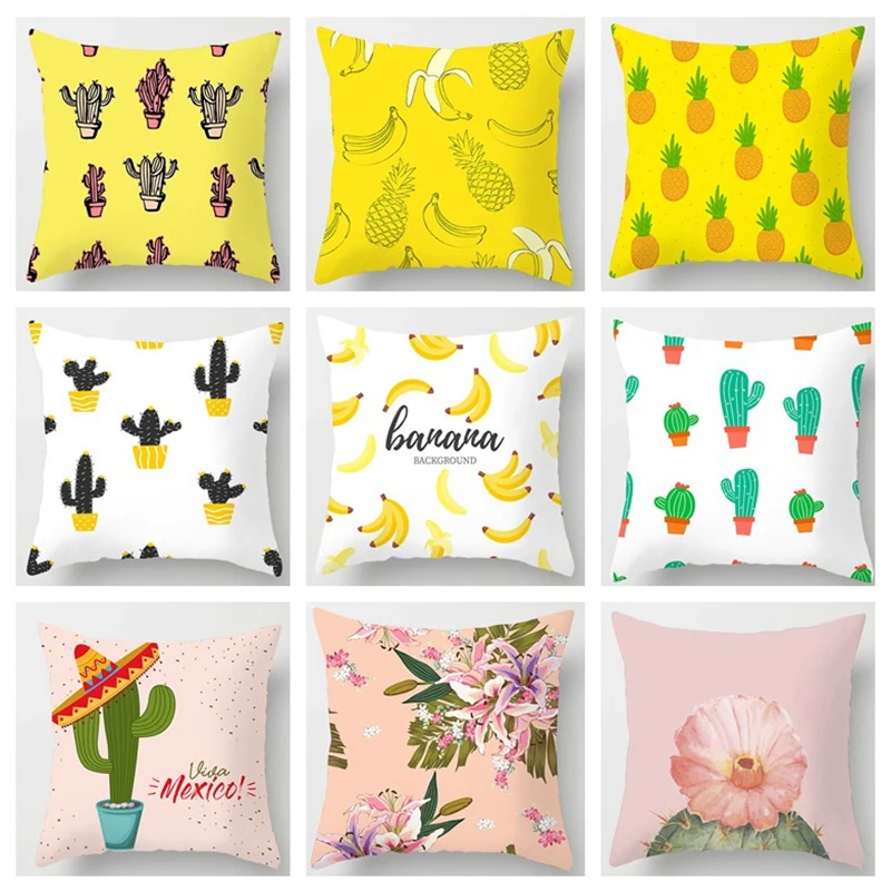 

Декоративная Подушка 45*45 см с рисунком кактуса