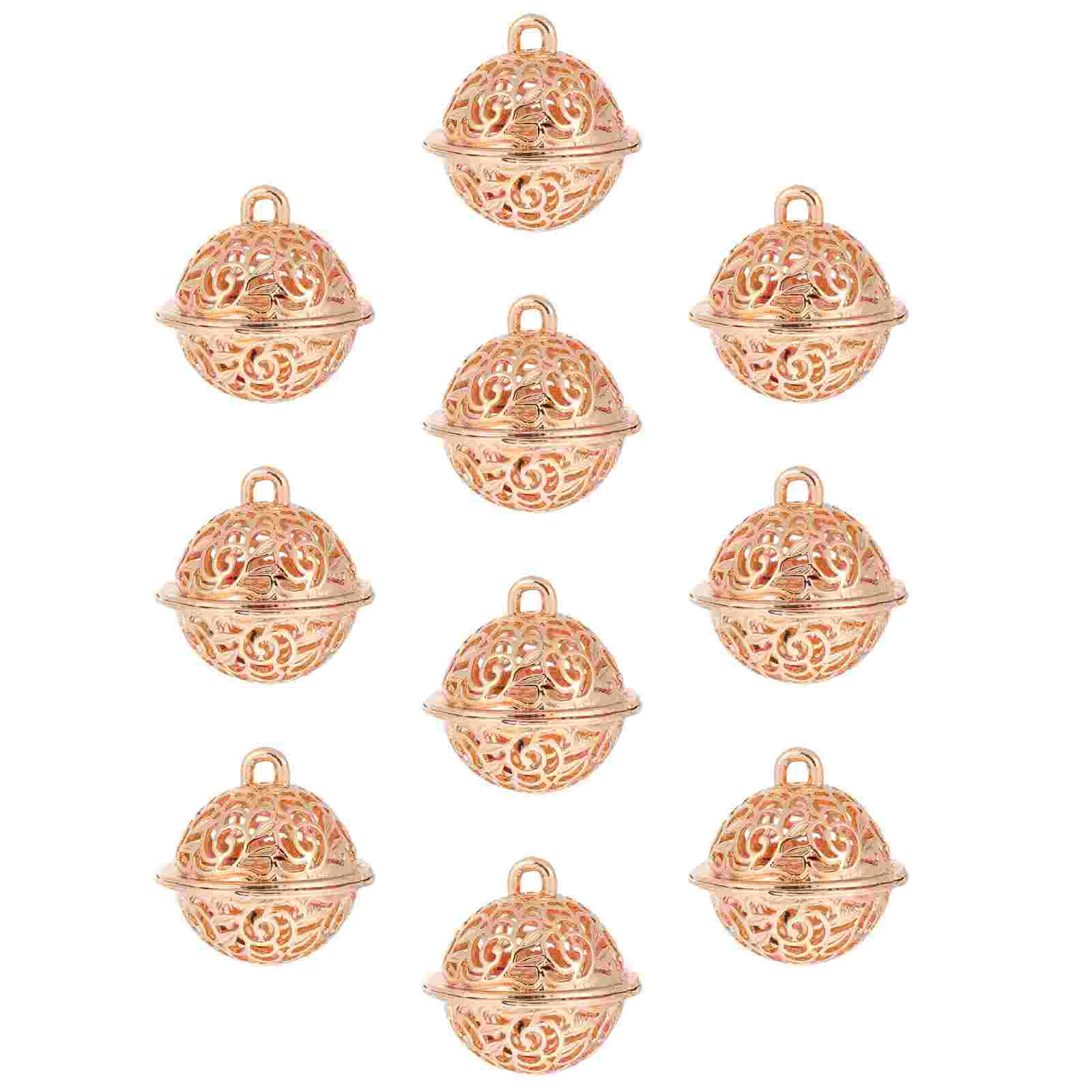 

10 Pcs Hollow Out DIY Bell Tin Alloy Adorns Key Chain Pendants Kids Keychains Alloys Bells Music Accessory Accessories