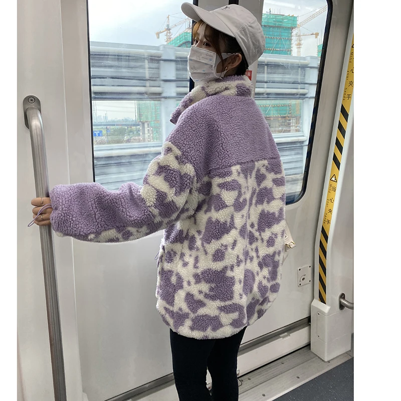 Cotton Jacket Female 2022 Autumn and Winter New Jacket Female Korean Version Ins Retro Loose Thick Long-sleeved Warm Cotton Coat