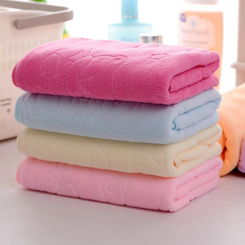 

1PC 35*75cm Microfiber Towels Embossed Thick Soft Absorbent Ultrafine Fiber Towel Beach Bath Towel Bathroom Cleaning Towel