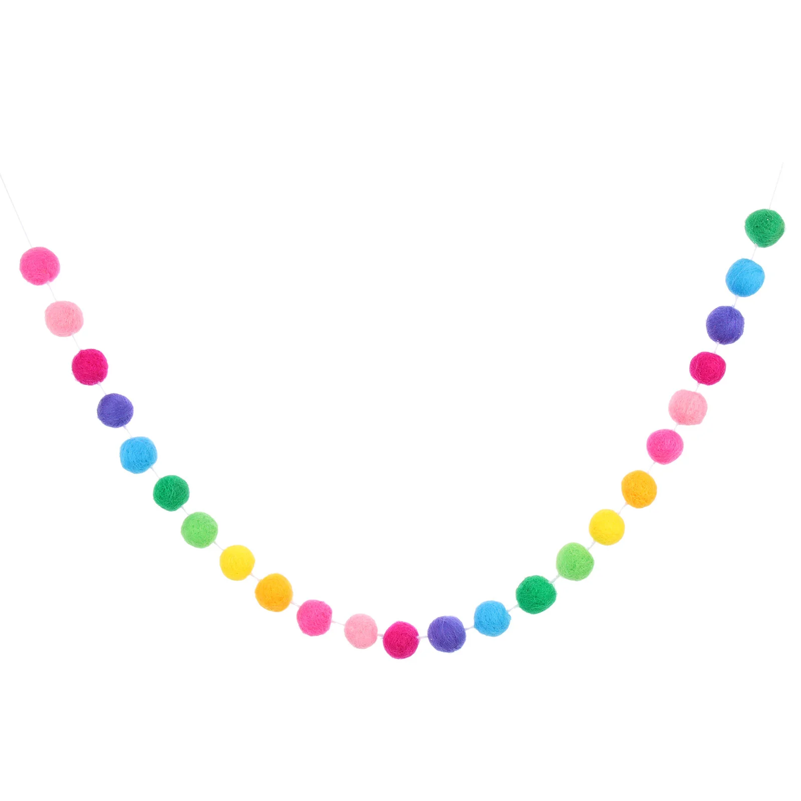 

Pom Garland Christmasdecoration Tree Wool Feltnursery Classroom Pompom Holiday Fur Ornamentsdecorations Faux Fox Bunting