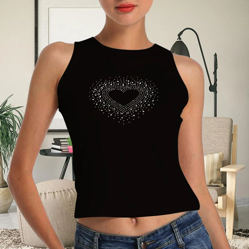 

Y2k Crop Top Women Harajuku Clothes Baby Tee Emo Gothic Coquette Aesthetic Grunge 90s 2022 Summer Streetwear Print Tank Tops