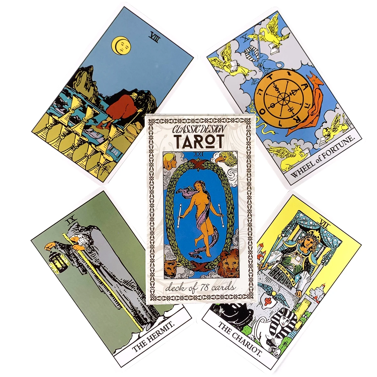 

Classic Design Tarot Deck With PDF Guidebook Original High Quality Tarot Cards Deck Edward for New Beginner 78 Card Deck Game