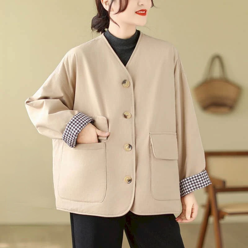 Блейзеры для женщин повседневные куртки с длинными рукавами и v-образным вырезом