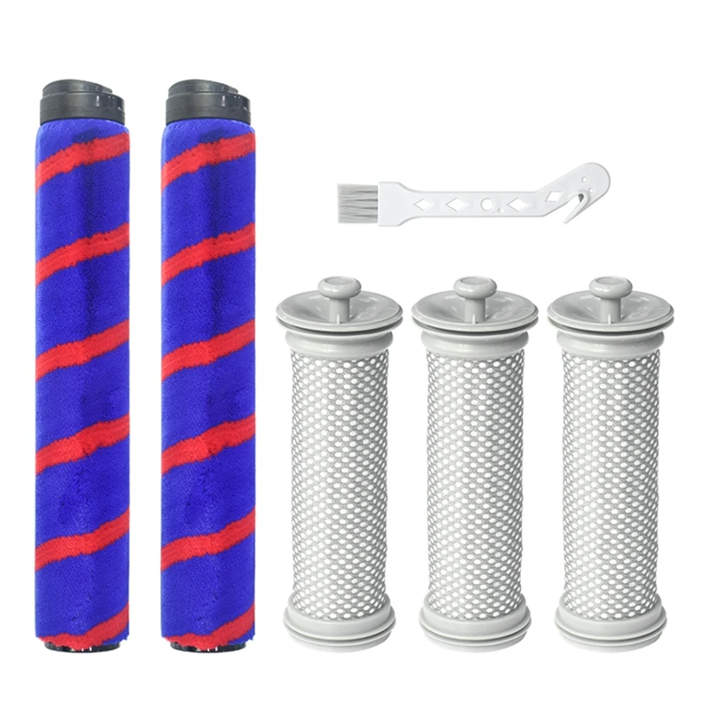 

6Pcs Replacement Roller Brush Pre Filter For Tineco A10 A11 Hero/Master PURE ONE S11 S12 Vacuum Cleaner Parts