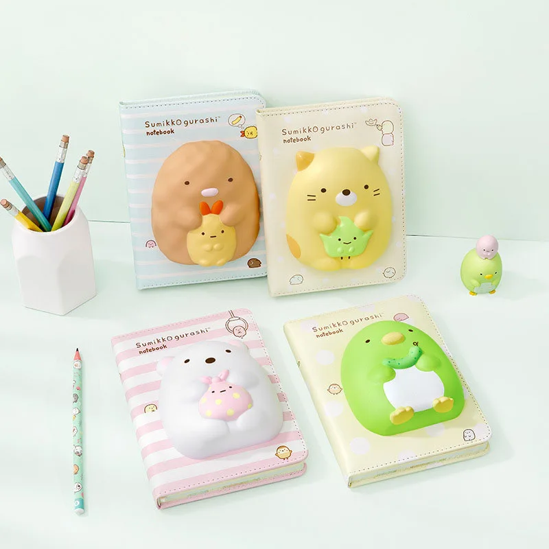 4 pcs/lot Sumikko Gurashi Decompression Notebook Note Book Diary Weekly Planner Journal Notepad Stationery School Supplies