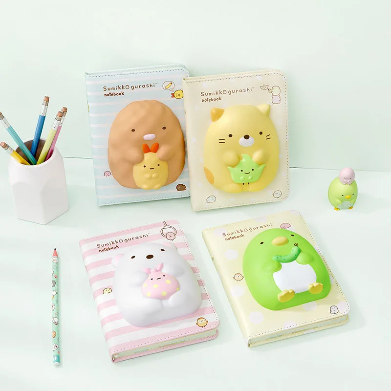 

Блокнот Sumikko Gurashi 4 шт./лот, блокнот для снятия напряжения, дневник, Еженедельный планировщик, журнал, блокнот, канцелярские принадлежности, школьные принадлежности