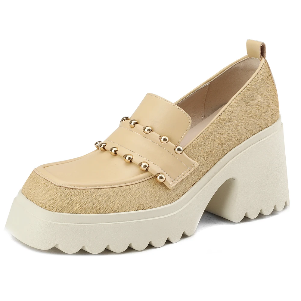 

2023 Новинка;весна-лето; женские туфли лодочки из натуральной кожи 100%;женская обувь с квадратным носом на высоком каблуке;туфли лоферы кожаны...