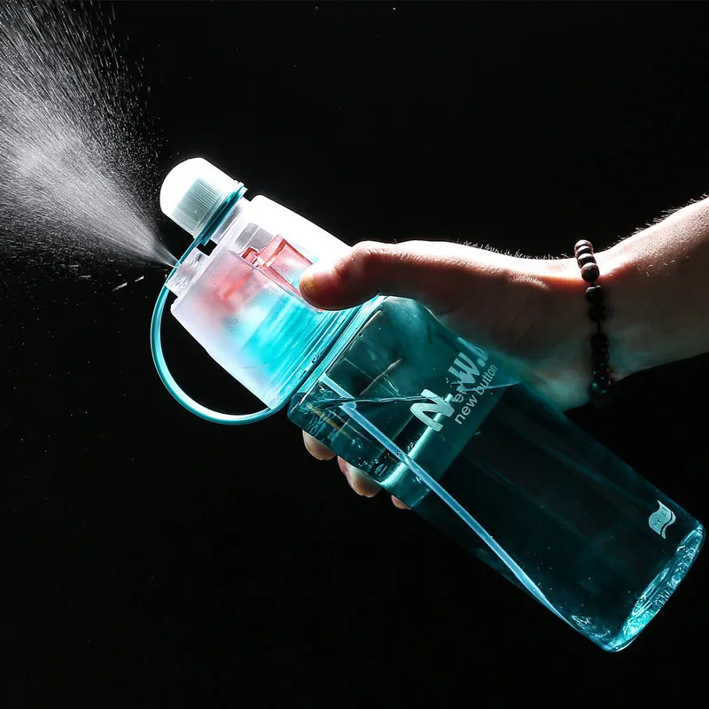 

New 400/600ml 3 Color Solid Cool Summer Plastic Spray Sport Water Bottle Portable Climbing Outdoor Bike Shaker Bottles