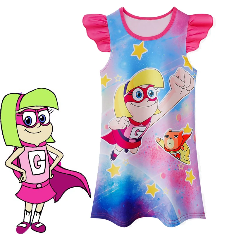 

Kids Halloween Hamster and Gretel Costume Cosplay Girls Surperhero Outfit Carnival Fancy Dress Feifei Sleeve Nightdress for Girl