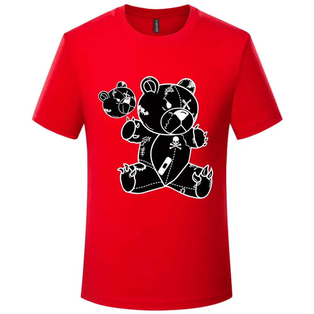 

Graffiti Bear Graphic T-shirt Men's Oversized T shirt 2023 Men's casual Short Sleeve Tshirt couple Loose y2k Top 4XL