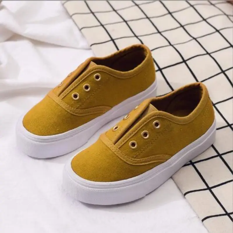 Детские парусиновые туфли Новинка осени 2024 для мальчиков и девочек дышащая