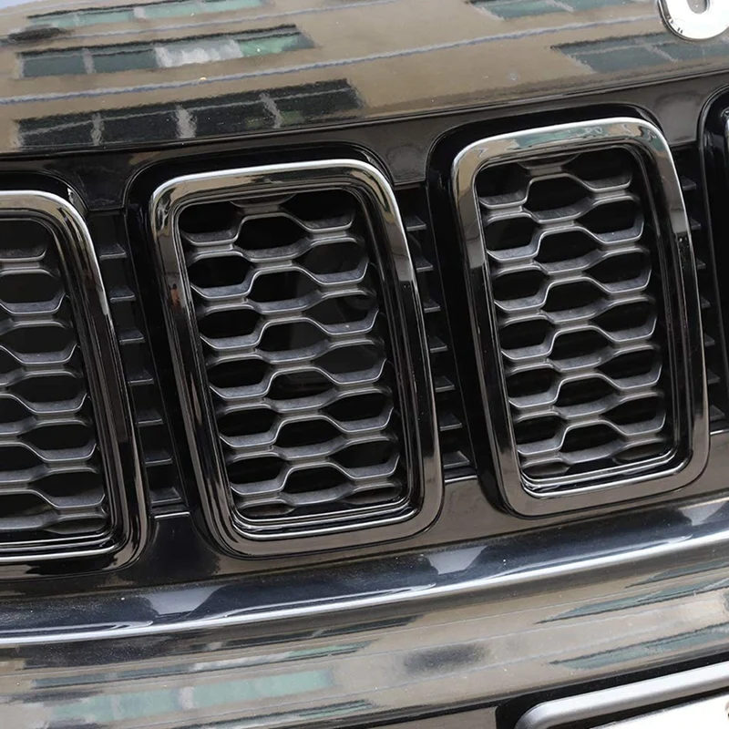 Топ!-передние сетчатые вставки для гриля кольца обложки Jeep Grand Cherokee 2017 2018 2019 2020 2021 |