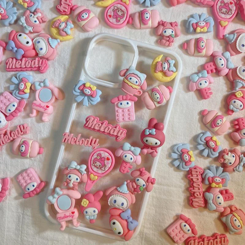 

10 шт. Sanrioed My Melody мультяшный креативный клей для кремов в комоде полимерные аксессуары Супер милые Diy Искусственные Шпильки материал