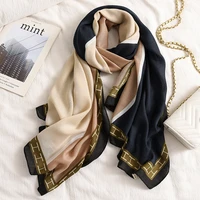 spring autumn viscose scarf 18090cm hijab head scarf brand quality fashion female shawls wraps letter printed cotton scarves
