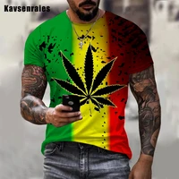 2022 new trippy weed leaves 3d printed t shirt mens womens casual o neck short sleeve cool t shirt large top