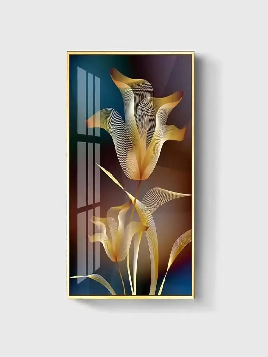 Скандинавская Абстрактная Картина На Холсте Черно-золотая Роскошная Настенная