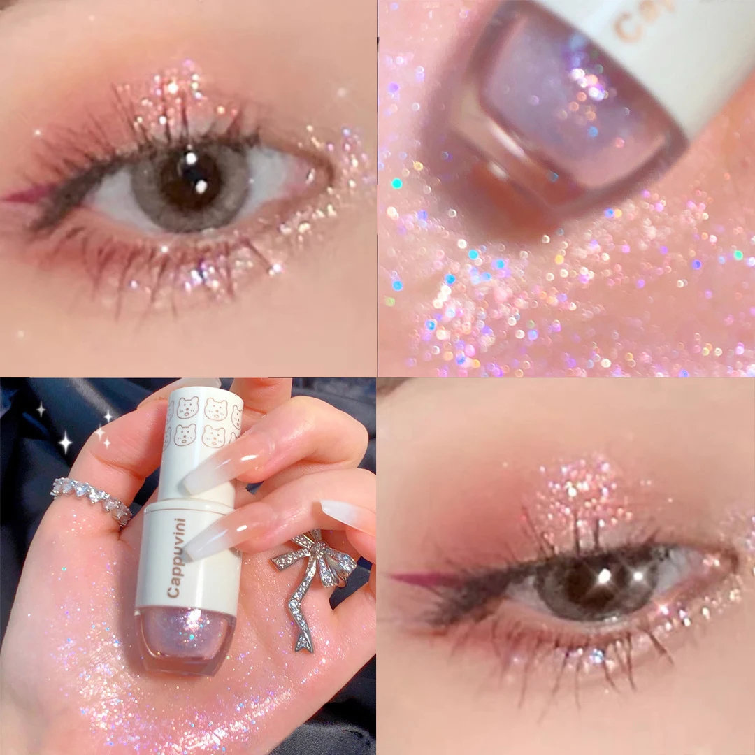 

6 Colors Glitter Liquid Eyeshadow Highlighter Waterproof Shiny Eye Shadow Sequins Face Makeup Cosmetic