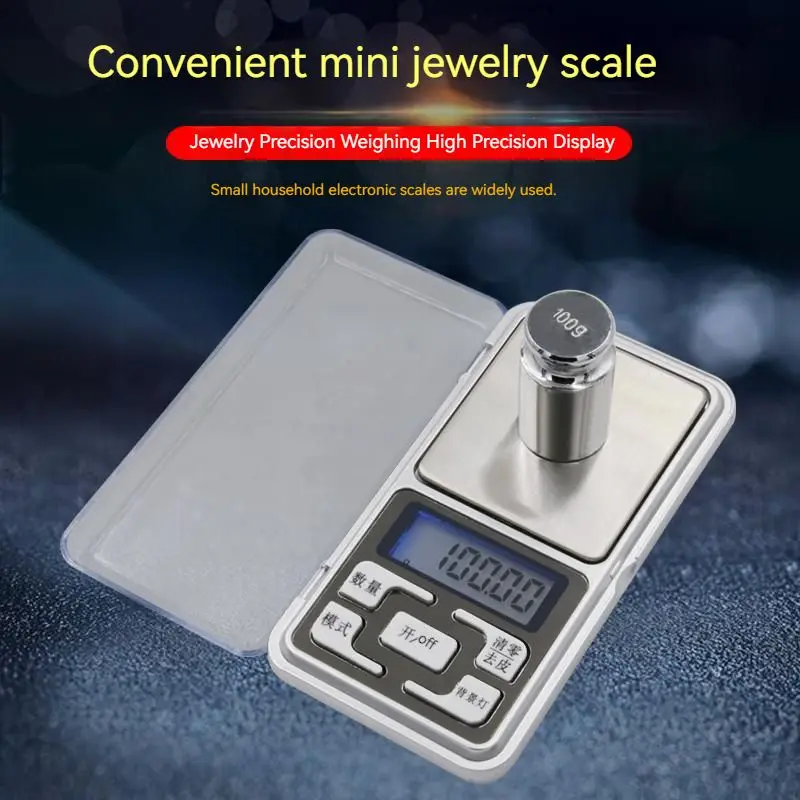 

Junejour100/200/300/500g Weighing Scale Pocket Scale Electronic Digital 0.01g Precision Mini Jewelry Backlight Scales Kitchen