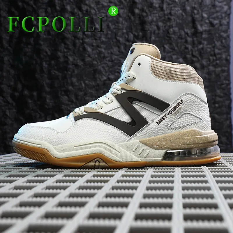 

New Cool Big Boy Basketball Sneakers High Top Leather Sport Trainers Men Outdoor Basketball Shoes for Mens Non-Slip Male Shoes