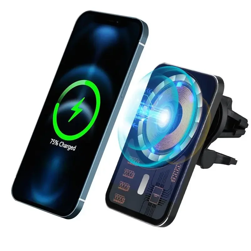 

Wireless Car Air Vent Stand Holder Mini Fast Charging Station For iOS 12 13 14 Pro Max macsafe