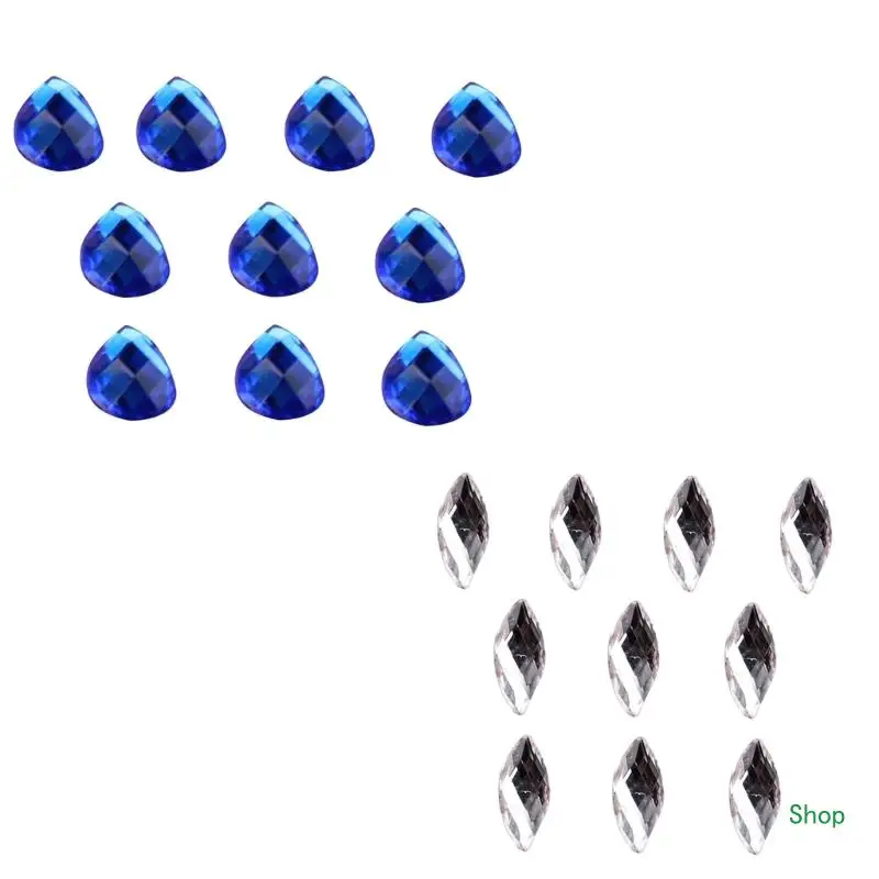 

L5YC DIY Flat Back Teardrop Rhinestones for Jewelry Making Costume Jewels Cosplay