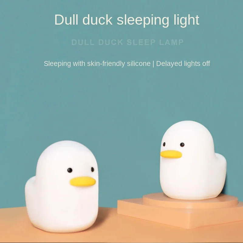

Hot Lamps Cute Night Light Silicone Soft Touch Sensor Animal Duck LED Night Lamp for Baby Children Kid Bedroom Decorative