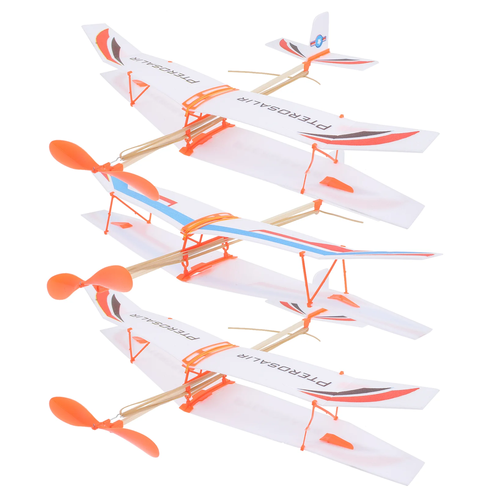 

3 Pcs Rubber Band Biplane Assemble Aircraft Toys Children Glider Planes Educational Models Kids DIY Airplanes