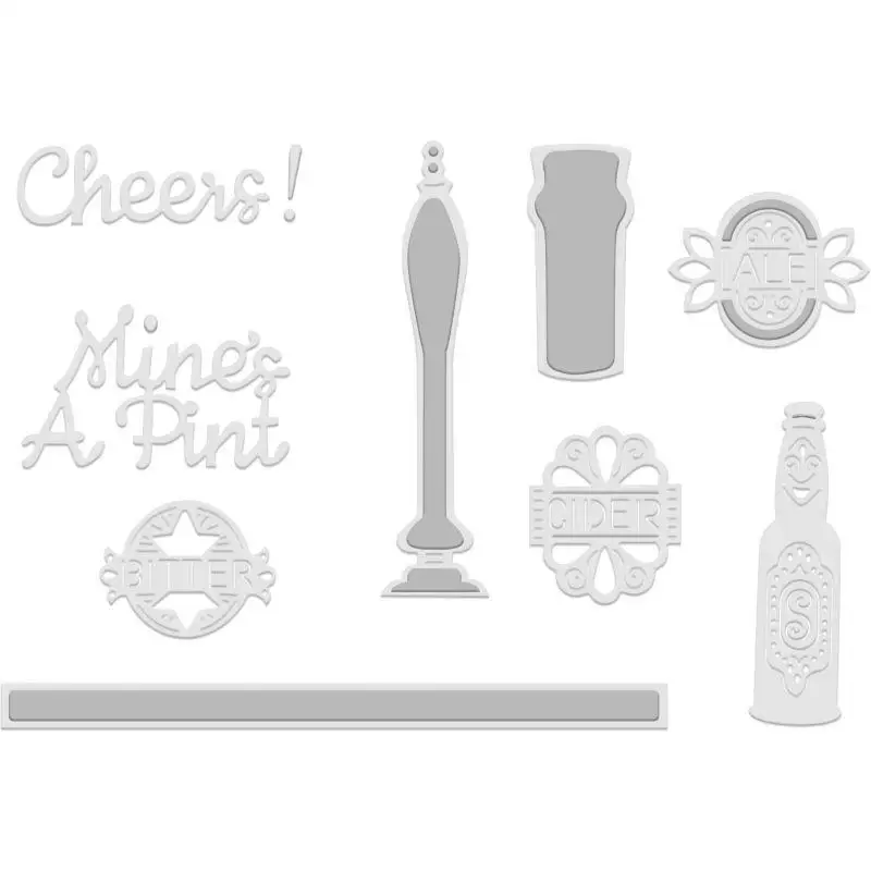 

Bottle Pattern Metal Cutting Dies Scrapbook Diary Decoration Embossing Template DIY Greeting Card Handmade 2021