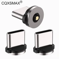 cqxsmax single pin round magnetic cable plug type c micro usb c plugs phone magnet charger plug for iphone charging no cable