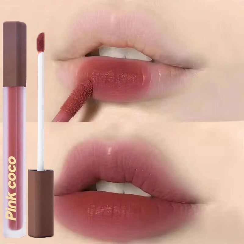 

6 Colors Brown Pink Lip Gloss Velvet Matte Lip Mud Waterproof Long Lasting Sexy Non-Stick Cup Lipstick Lip Tint Beauty Cosmetics
