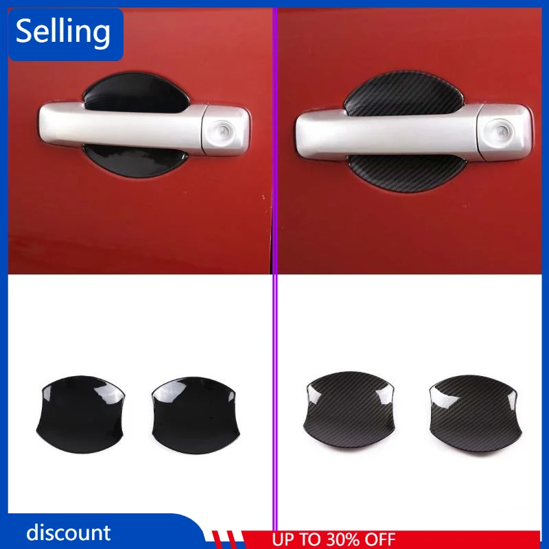 

For Toyota FJ Cruiser 2007-2015 Car Accessories Outer Door Bowl Protection Trim ABS Carbon Fiber Style Decoration Shell Cover