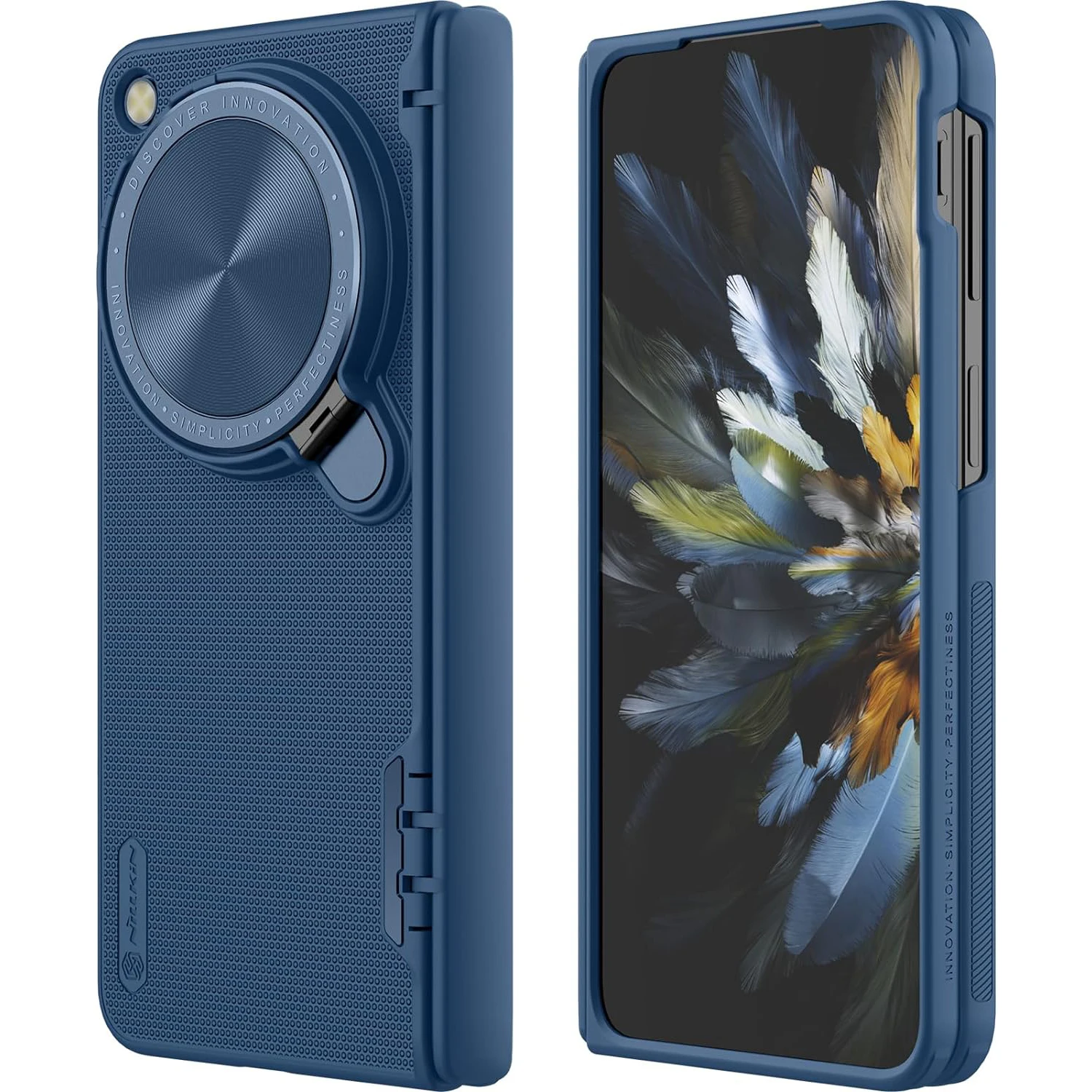 Открытый чехол для OnePlus с крышкой камеры [Защита шарниров] [Металлическая