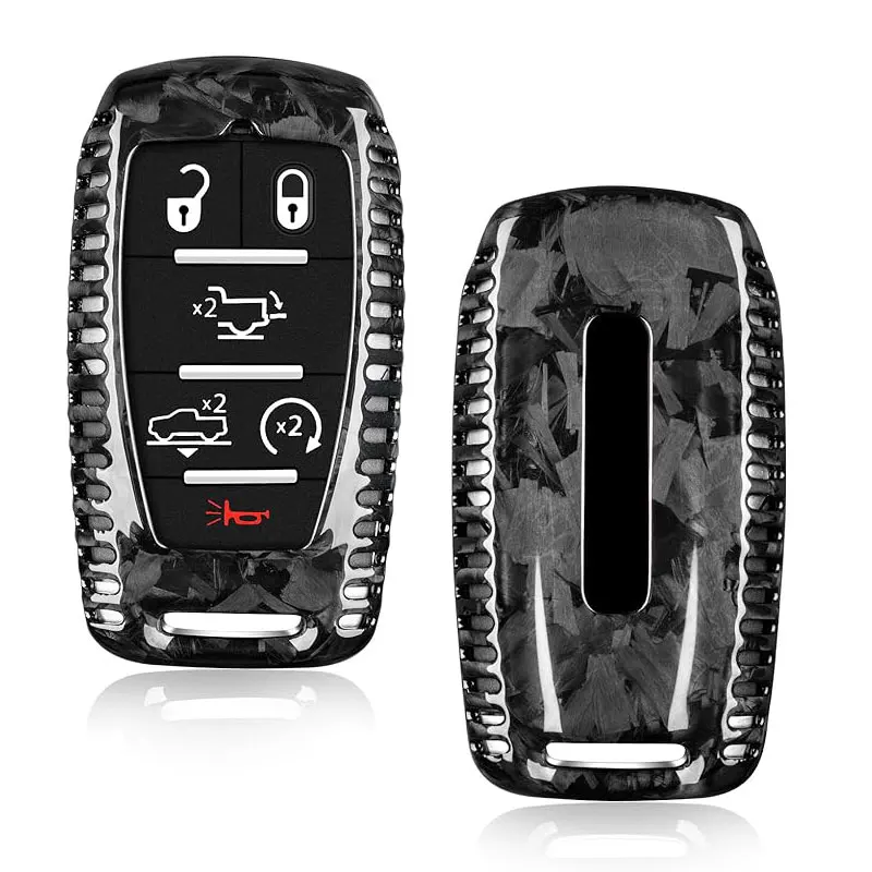 

Чехол для ключей из углеродного волокна с брелком для Ram 1500 Limited 2500 Power Wagon 3500 Promaster, умные аксессуары, чехол для ключей