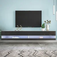 TV Cabinet TV Table 180 Wall Mounted Floating 80" TV Stand with 20 Color LEDs Living Room Furniture W 70.9" / D 16.5" / H 11.8"