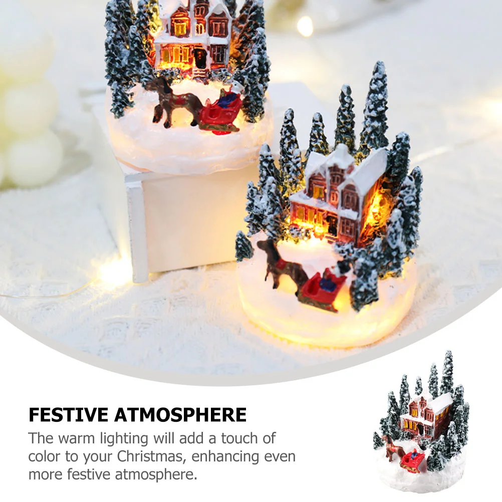 Музыкальная снежная деревня рождественские украшения сто светящийся дом